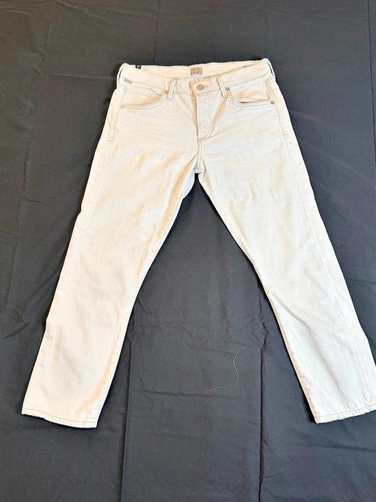 C of H Denim - Citizens of Humanity Elsa Mid Rise Slim Fit Crop Jeans – Clean White – Size 27